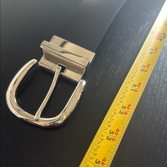 torrid Accessories - Torrid Black/Brown Reversible Silver Belt with Sturdy D-Shape Buckle | Size 2
